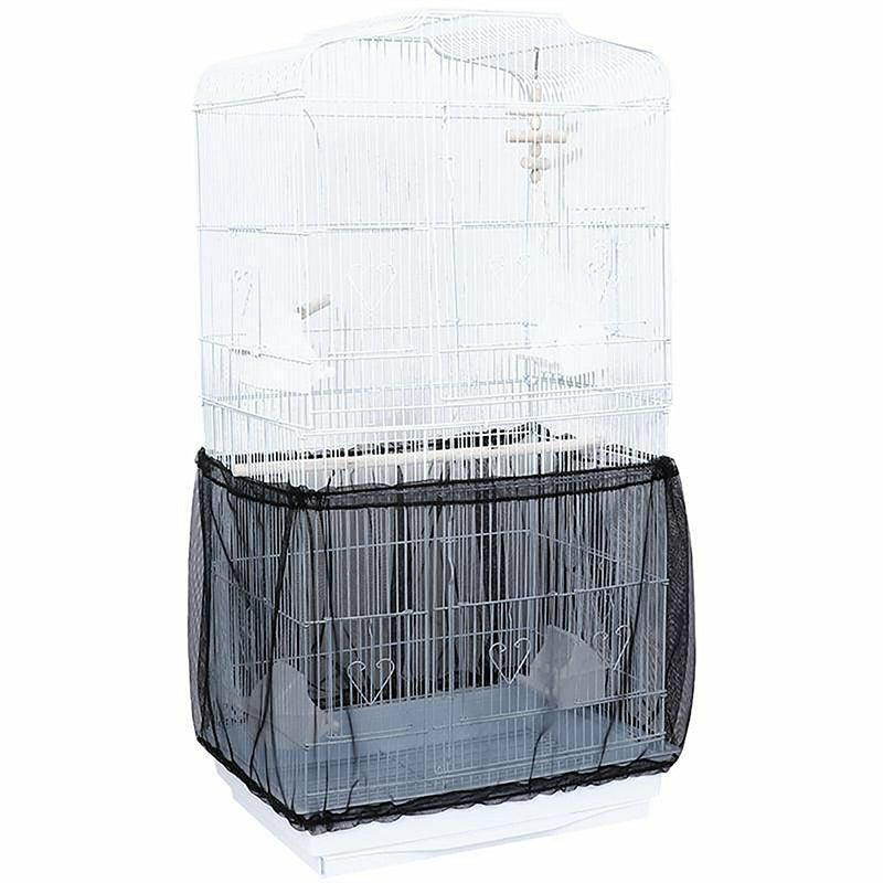 Large Bird Cage Seed Catcher Mesh Skirt – Adjustable Nylon Guard 🐣