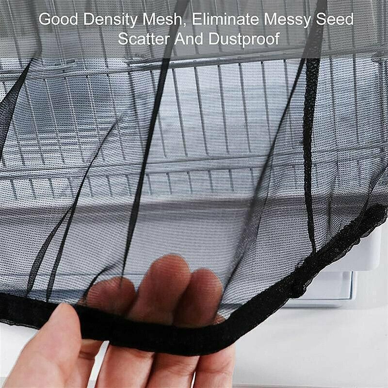 Small Bird Cage Seed Catcher Mesh Skirt – Adjustable Nylon Guard 🦜🌈