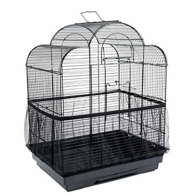 Small Bird Cage Seed Catcher Mesh Skirt – Adjustable Nylon Guard 🦜🌈