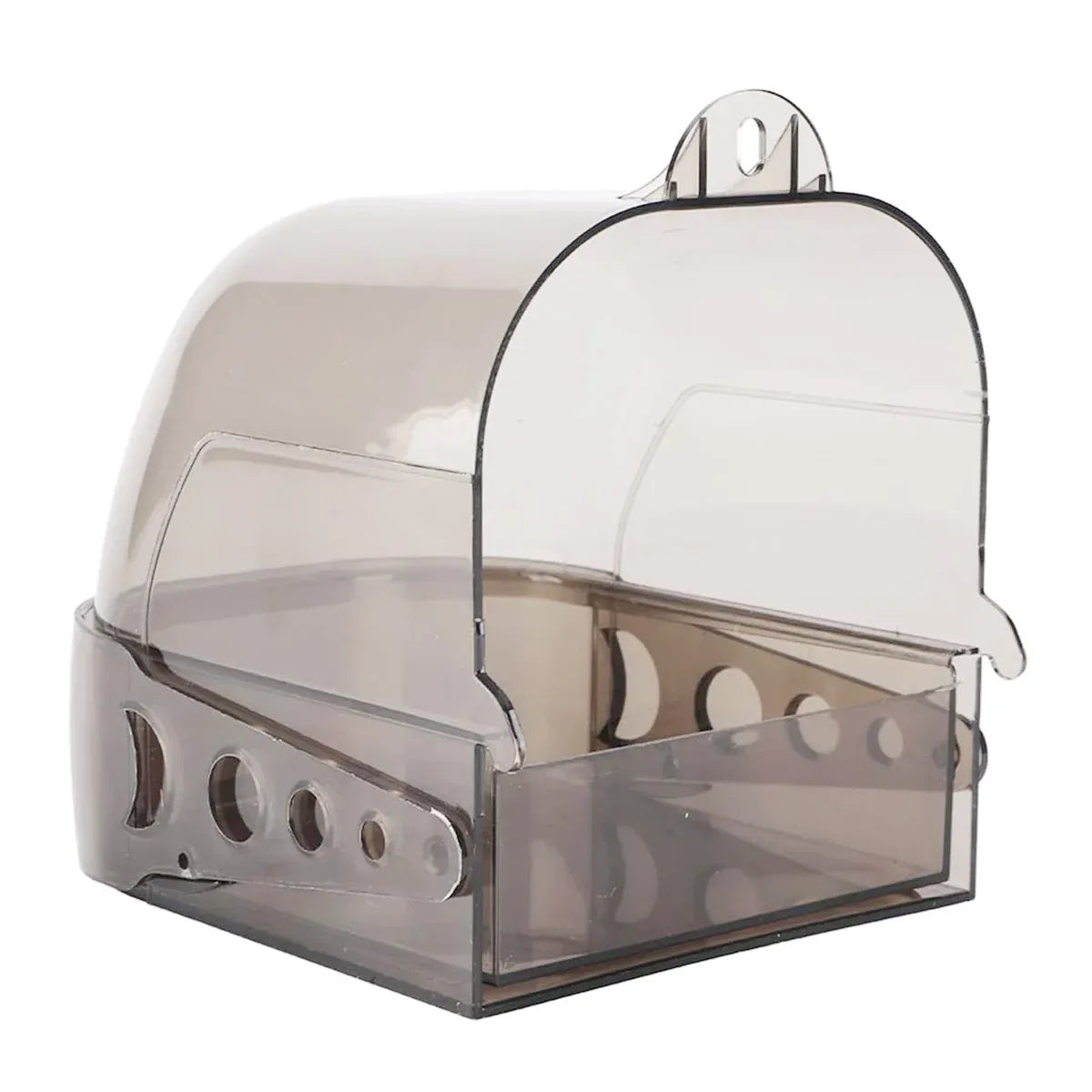 Baby Beaks Splashy Birdie Bath 🛁💕 | Clear Clip-On Bird Cage Bath House