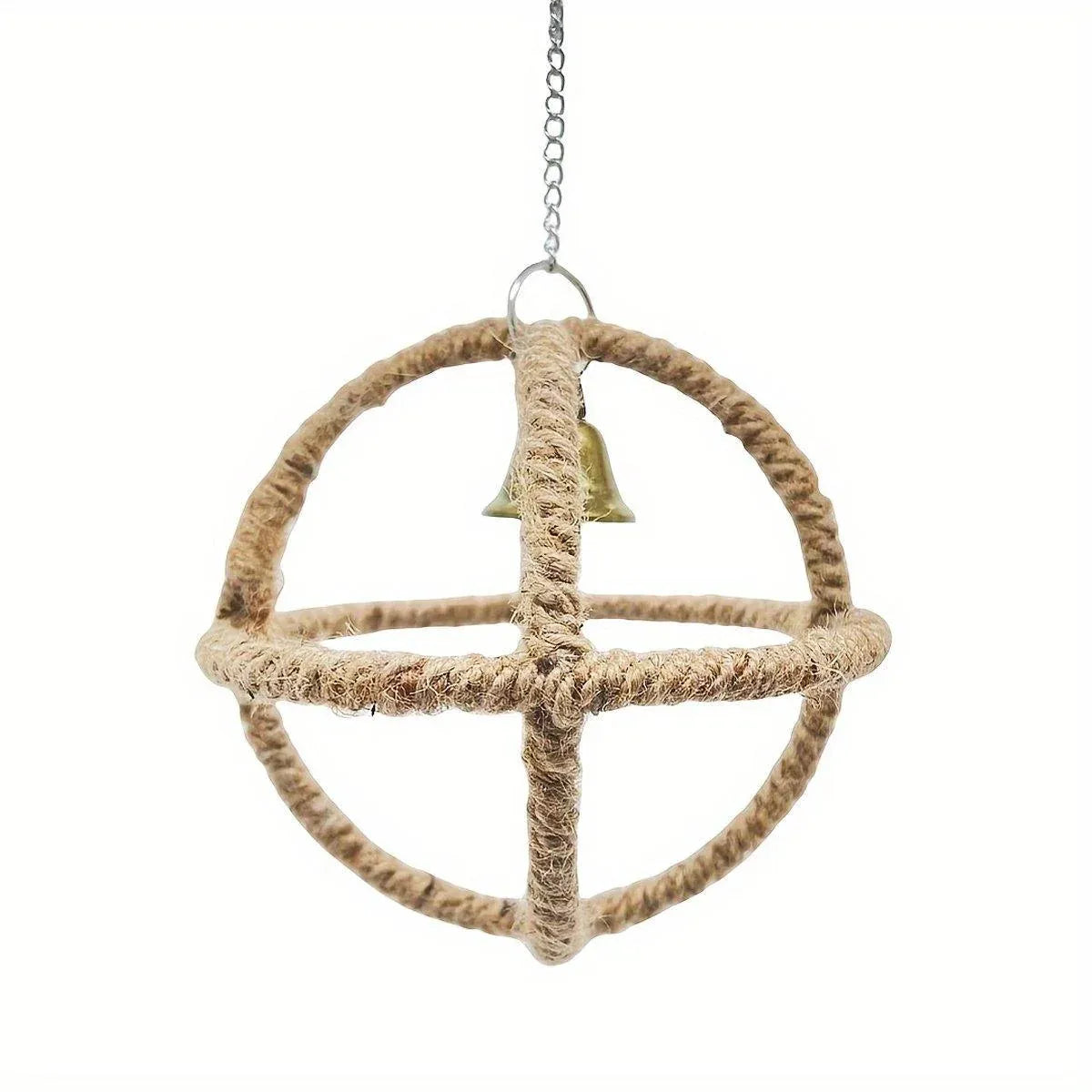 Parrot Chew & Swing Toy – Hanging Bird Enrichment Hoop 🦜🌈