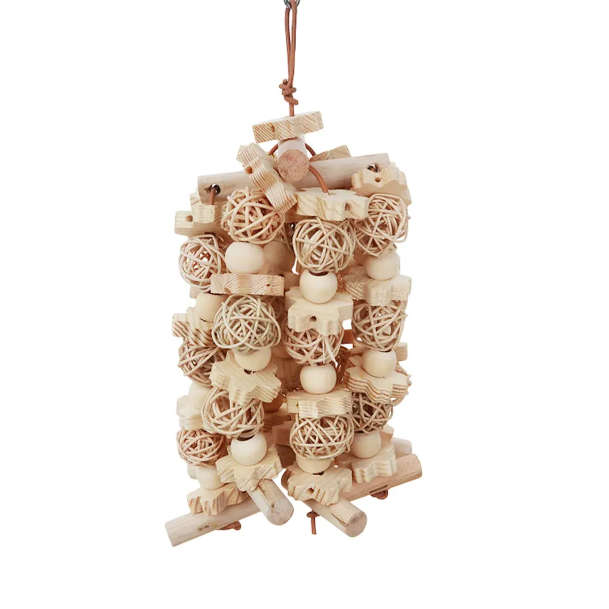 Natural Rattan Birdie Chew Toy – Hanging Shredding & Enrichment Fun 🐣💕