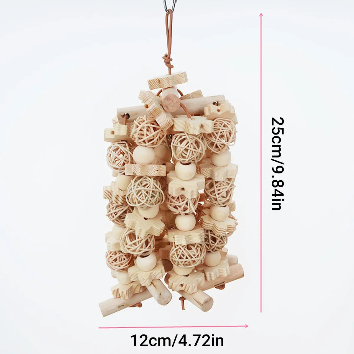 Natural Rattan Birdie Chew Toy – Hanging Shredding & Enrichment Fun 🐣💕