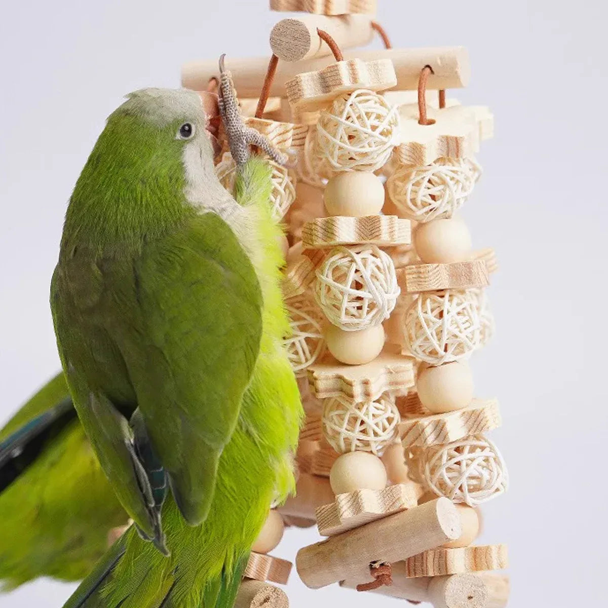 Natural Rattan Birdie Chew Toy – Hanging Shredding & Enrichment Fun 🐣💕