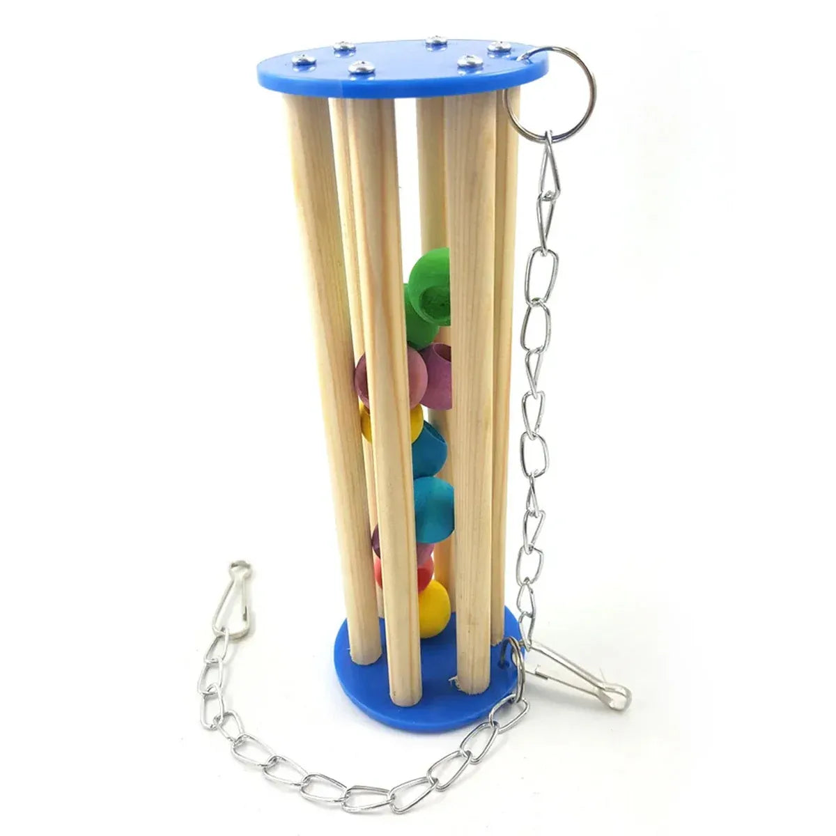 Baby Beaks Swingin’ Rainbows 🌈🐣 | Wooden Bird Swing & Hanging Play Perch