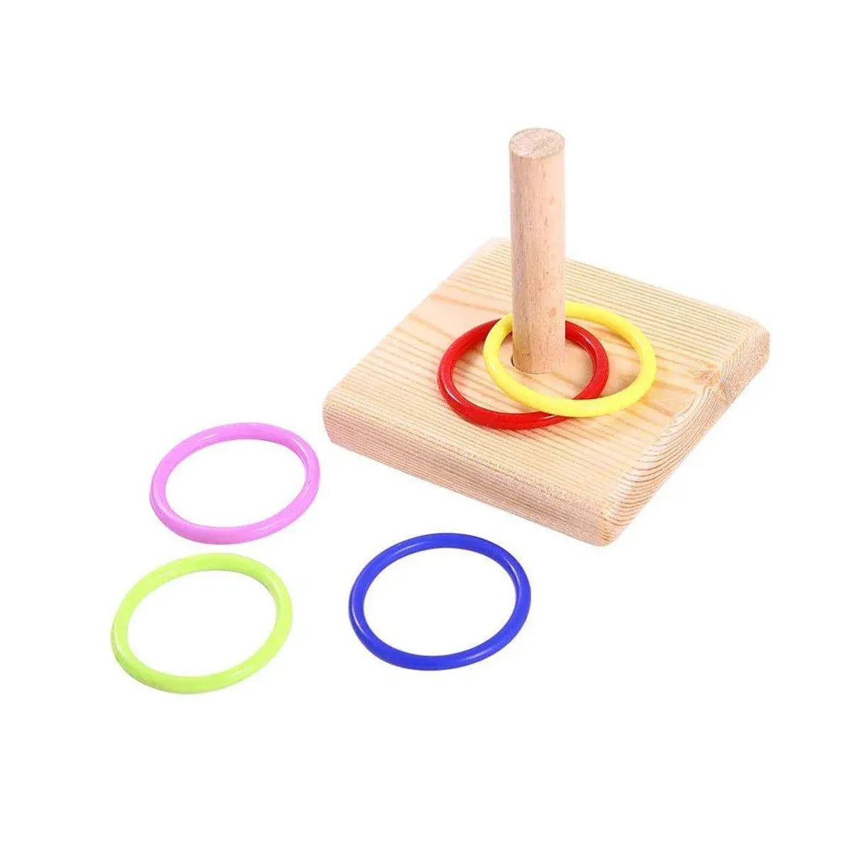 Interactive Bird Ring Stacking Toy – Parrot Training & Puzzle Enrichment Set 🦜🌈