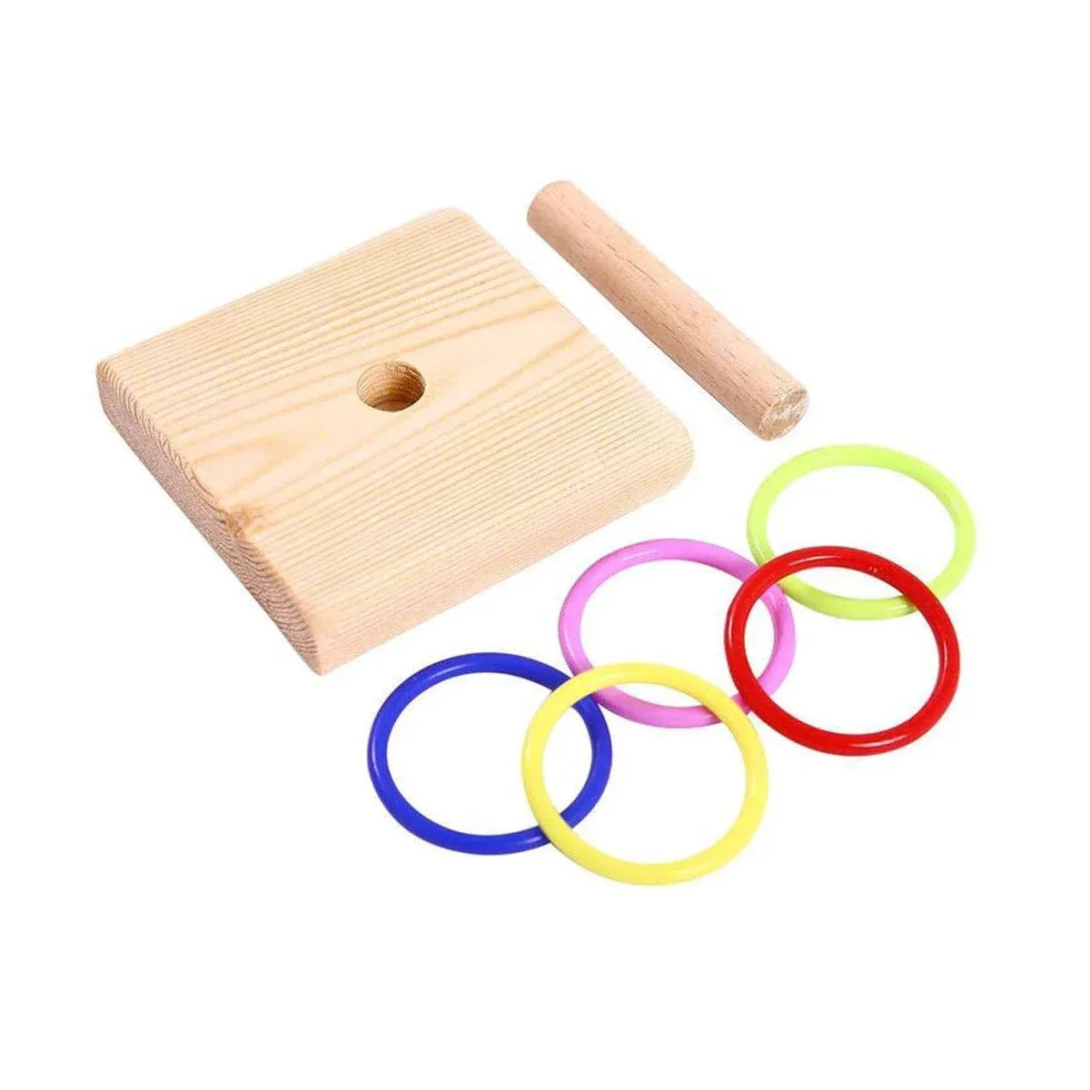 Interactive Bird Ring Stacking Toy – Parrot Training & Puzzle Enrichment Set 🦜🌈
